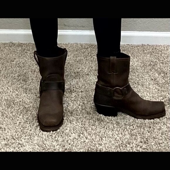 Frye Brown Combat & Moto Boots - Picture 2 of 12